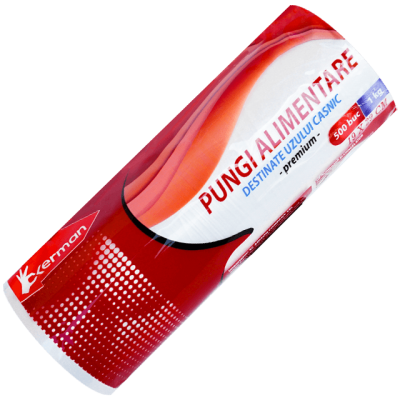 Pungi alimentare la rola 19 x 29 cm 1 kg Okerman 500 buc